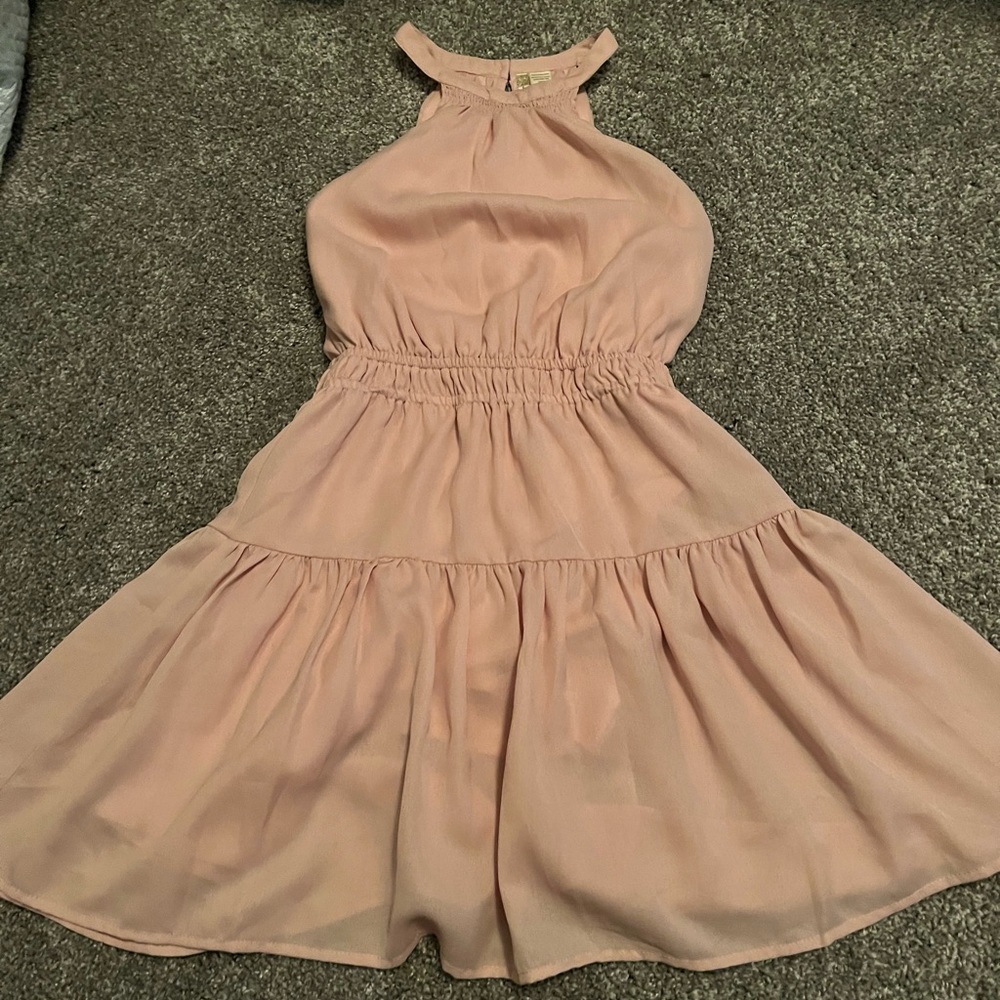 Halter Top Dress, Size Small, Color Dusty Rose.